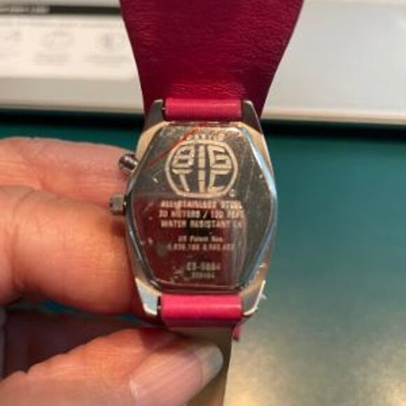 Vtg Fossil Pink Bigtic Kool Kitty Watch. EUC - Picture 9 of 11